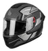 MT Stinger Hummer Quality D2 Matte Grey Motorcycle Helmet 0