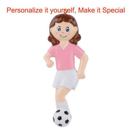 MAXORA Soccer Girl Player Ornament 1