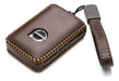 Vitodeco Genuine Leather Key Fob Case for Volvo with Keychain Hook Brown 1