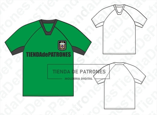 Tienda de Patrones Molde Patrón Coreldraw Remera Futbol Hombre Del S Al 2xl 1