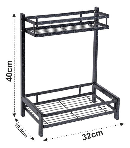 LG Amoblamientos Multi-Purpose Iron Organizer with 2 Shelves 1