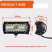 Rectangular 120W 12/24V XLine C2-120W Premium 40 LED Floodlight 3