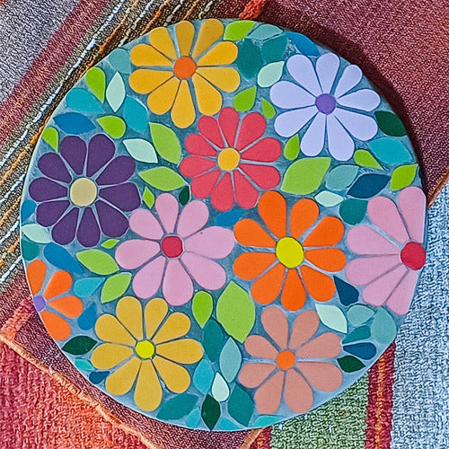 Handcrafted Mosaic Trivet or Centerpiece 1