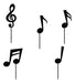 Cake Topper Mini Cup Cake Music Notes x 5 Units 0