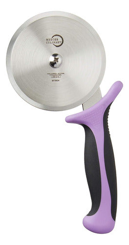 Pizza Cutter Con Mango Violeta, Rueda De 4 Pulgadas 2