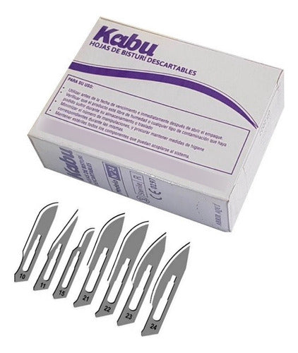 Kabu Surgical Scalpel Blade No. 15 - Box of 100 Units 1