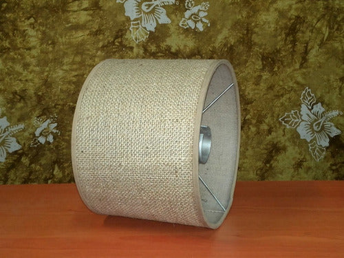 Cylinder Lampshade in Jute 20-20/15 cm Height 1