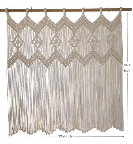 Achart Macrame Door Curtains - Handcrafted Macrame Panels 5