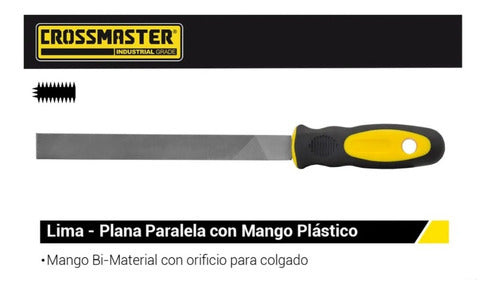 Lima Plana Paralela Con Mango Plastico Media 10 Pulgadas 1