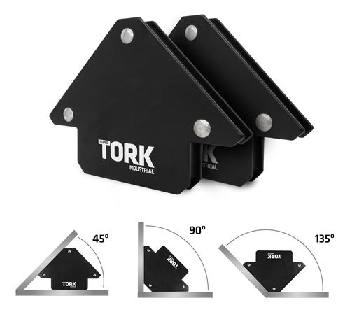 Kit 6 Esquadro Magnético Soldador Suporta 12kg Super Tork 5