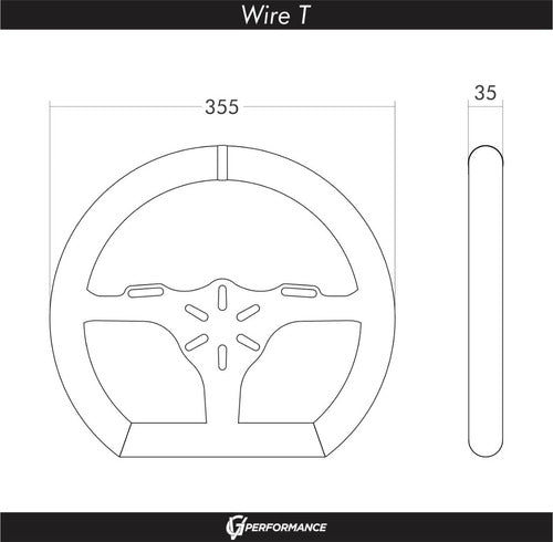 GV Performance Steel Steering Wheel ST-WIRET 355 Suede Upholstered 1