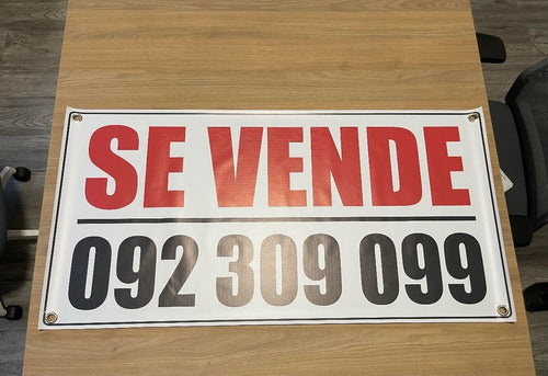 Impresionart Cartel Se Vende Se Alquila Inmobiliaria Con Ojales 75 X 45 1