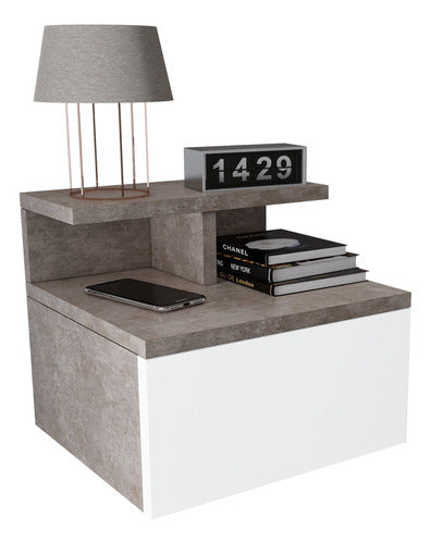 Modern Design Floating Bedside Table with Drawer - Douzy Model 0