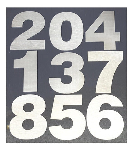 Radem Stainless Steel House Numbers 25cm - Set of 3 Units 1