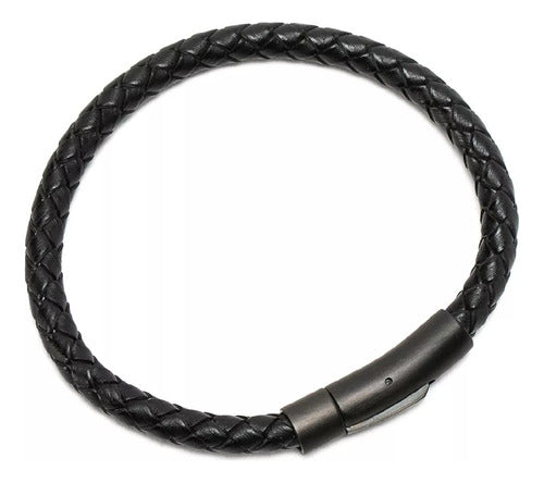 Generic Classic Leather Bracelet with Steel Clasp 1