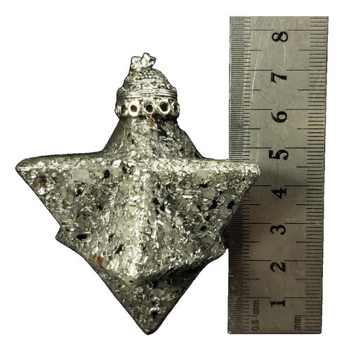 Orgon Merkaba Tetrahedral Star Pendant with Tourmaline and White Quartz - Protection 1