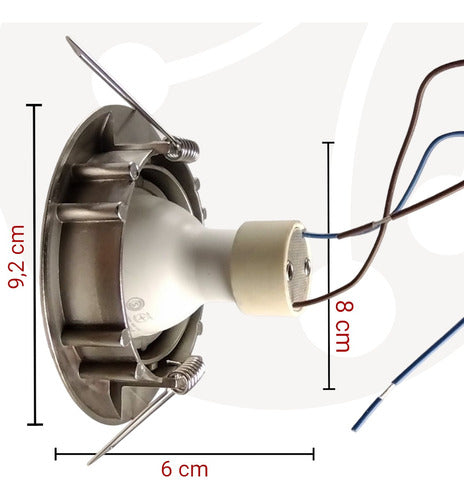 Ronda Empotrable Para Dicroica De Led Gu10 Fabricado En Zamac 1