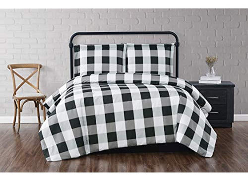 Truly Soft Everyday Buffalo Plaid Black Twin Xl Juego De Edr 0