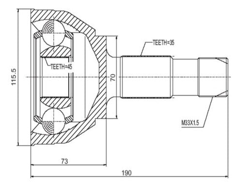 Homocinética Ducato Jumper Boxer 35/45 1