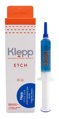 Acido Fosfórico Grabador Klepp Etch 35% Jeringa 14g Dental 0