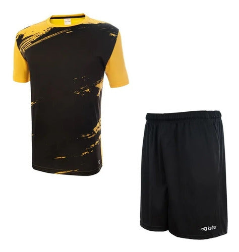 Kadur Men's Padel Short Sleeve Shirt and Shorts Combo 0