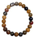 Elegant Earth: Handcrafted Natural Stone Agate Fossil Bracelet 0