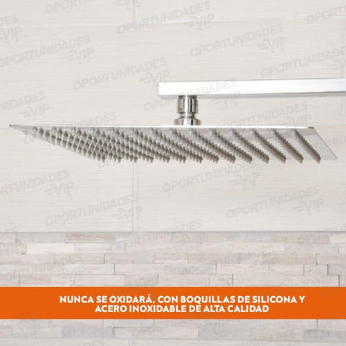 Square Rain Shower Head 20x20 cm Bathroom Shower Faucet 3
