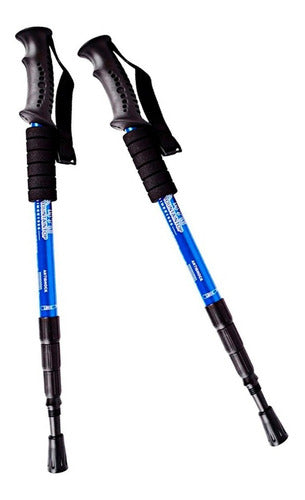 ANTISHOCK Folding Aluminum Trekking Pole 65 to 135cm - 2 Units 0