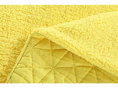 DaDa Bedding Cozy Ultrasonic Solid Lemon Yellow Manta Para S 2