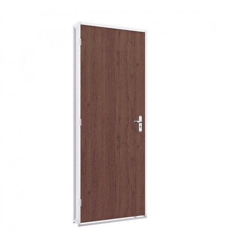 Porta De Aço Duraplac 215x75cm Batente De Aço 12cm Riobras 0