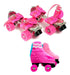 Pro Class Extendable Roller Skates Pink Size 28 to 41 + Boot Covers Size 35 to 41 0