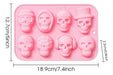 AIUARTESANAS Silicone Mold 8 Skull Pastry Choco Plaster 2