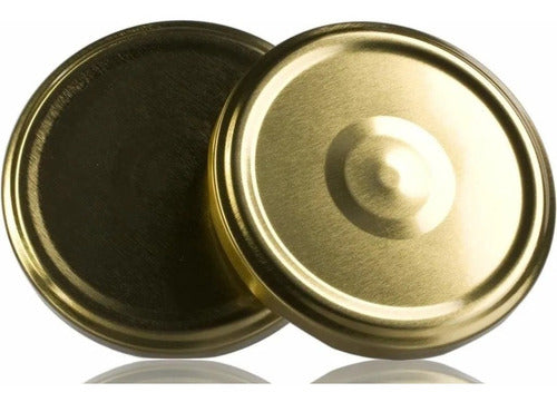 Twist Off 50 Golden Jam Jar Lids 63mm 1