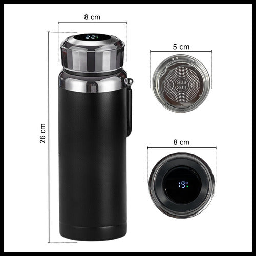 Stainless Steel 1 Liter Thermos Bottle with LED Display Temperature and Filter 13