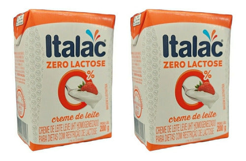 Creme De Leite Zero Lactose Italac Kit 2 Unidades De 200g 0