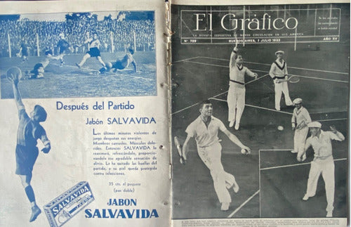 El Gráfico Nº 729 Antigua Revista Fútbol Deportes Jul 1933 1