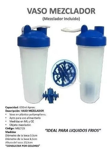 LYF Mixing Shaker Bottle Protein Supplements Anti-Spill Gym Blender 16