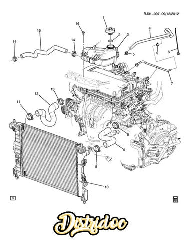 Cauplast YACO Manguera Radiador Inferior Chevrolet Sonic Tracker 1.8 16v 3