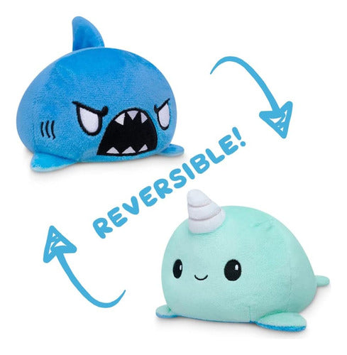 Teeturtle - El Tiburón Reversible Original + Peluche Narval 2