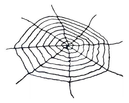 Large Black Spider Web Decoration 1.5M Halloween 0