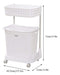 Carolinas Home 2-In-1 Plastic Laundry Auxiliary with 2 Levels and 4 Wheels 6