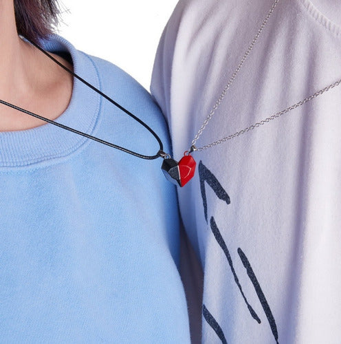 Magnetic Heart Couples Magnetic Necklace Love Jewelry Set Men Women Gift 17