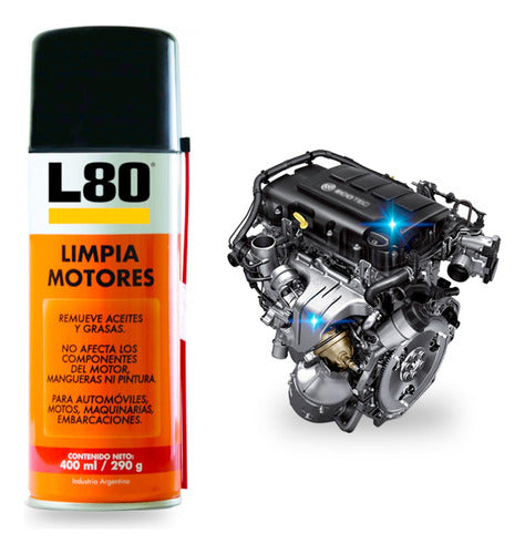 W80 Engine Cleaner Grease and Oil Remover 400ml 0