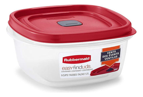 Rubbermaid Easy Find Lid Square 5-cup Recipiente De Almacena 1