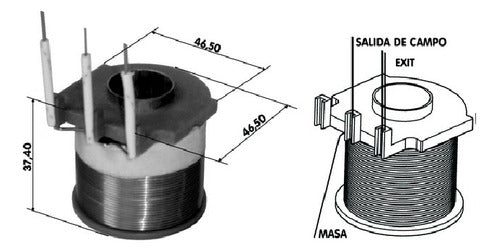 LC Solenoid Starter Coil Compatible with Denso Nikko 4.5kw 1