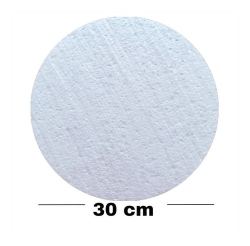 Round Styrofoam Base 30cm x 10pcs - Cotillón Waf 1