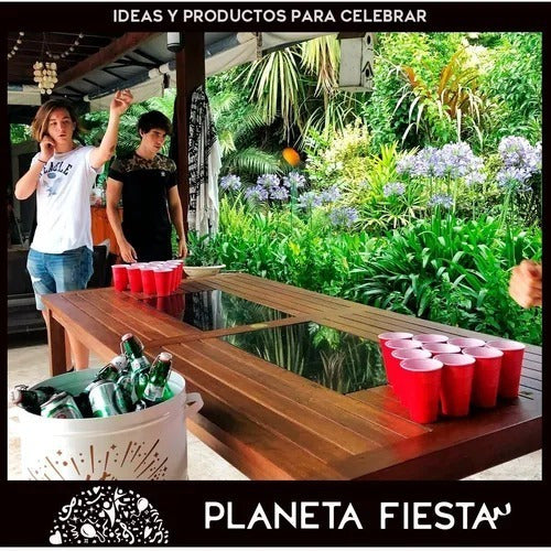 Planeta Fiesta Red Plastic Cup 500cc American Style Beer Pong Pack of 100 2