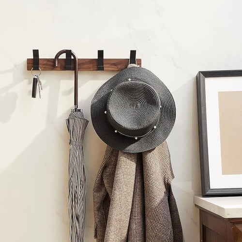 Aodoran Coat Rack Wall Mount Coat Hooks - Perchero Negro De 1