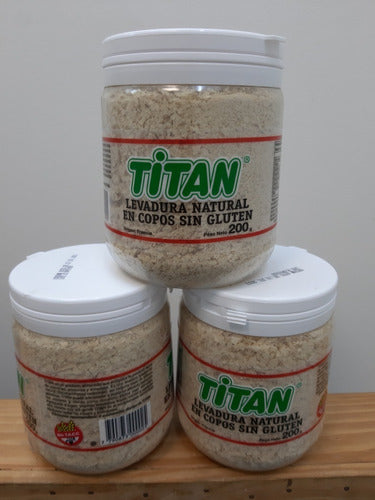 Pack of 3 Units Natural Yeast Flakes Titan 200g 1