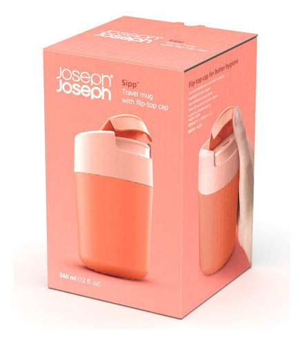 Joseph Joseph Sipp Travel Mug 340 ml - Coral 3